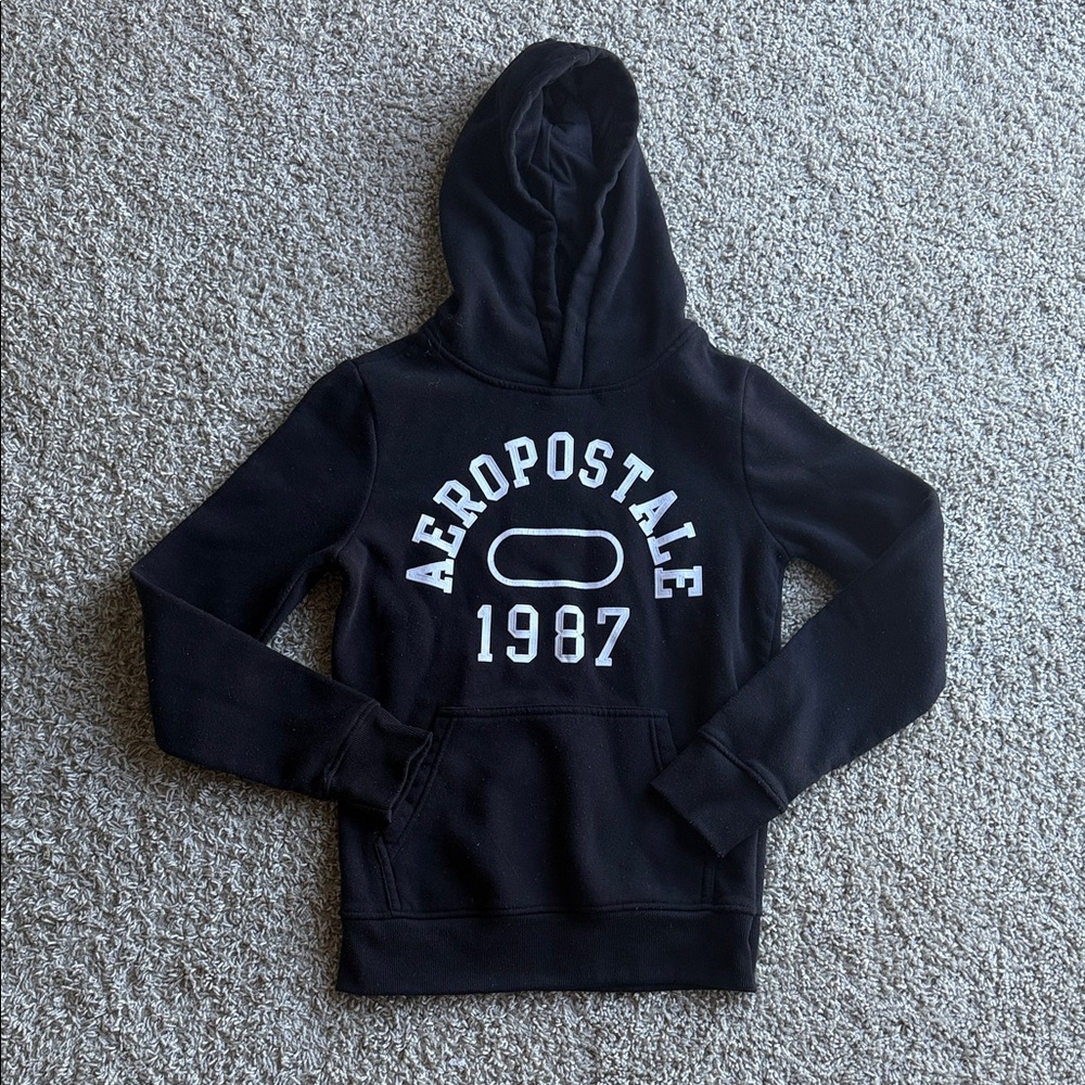 Aeropostale Men’s Black and White Hoodie